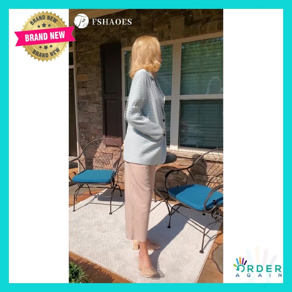 Oversized Blazer Lapel Button Down Classic Chic W… - image 6